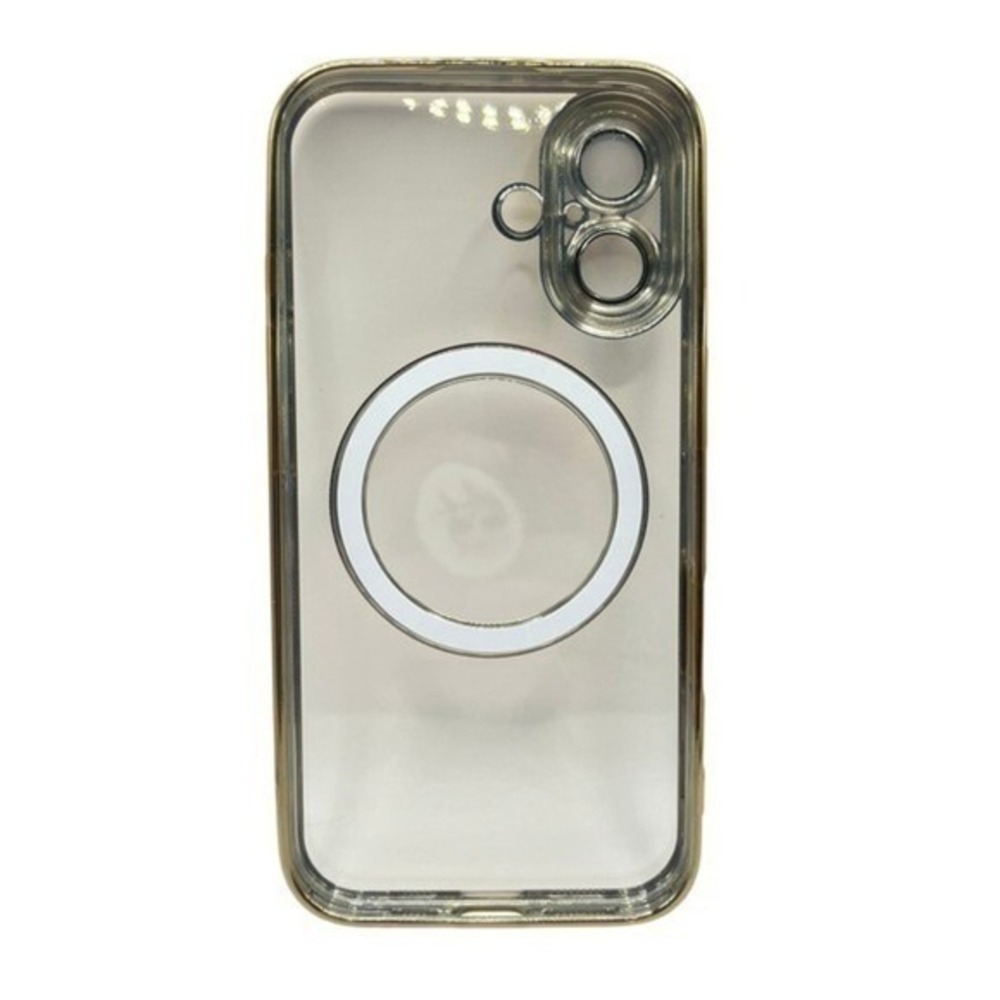 iPhone 16 Plus Clear Protective Case Gold Metallic Trim NEW - Picture 2 of 9